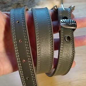 Western leather belt